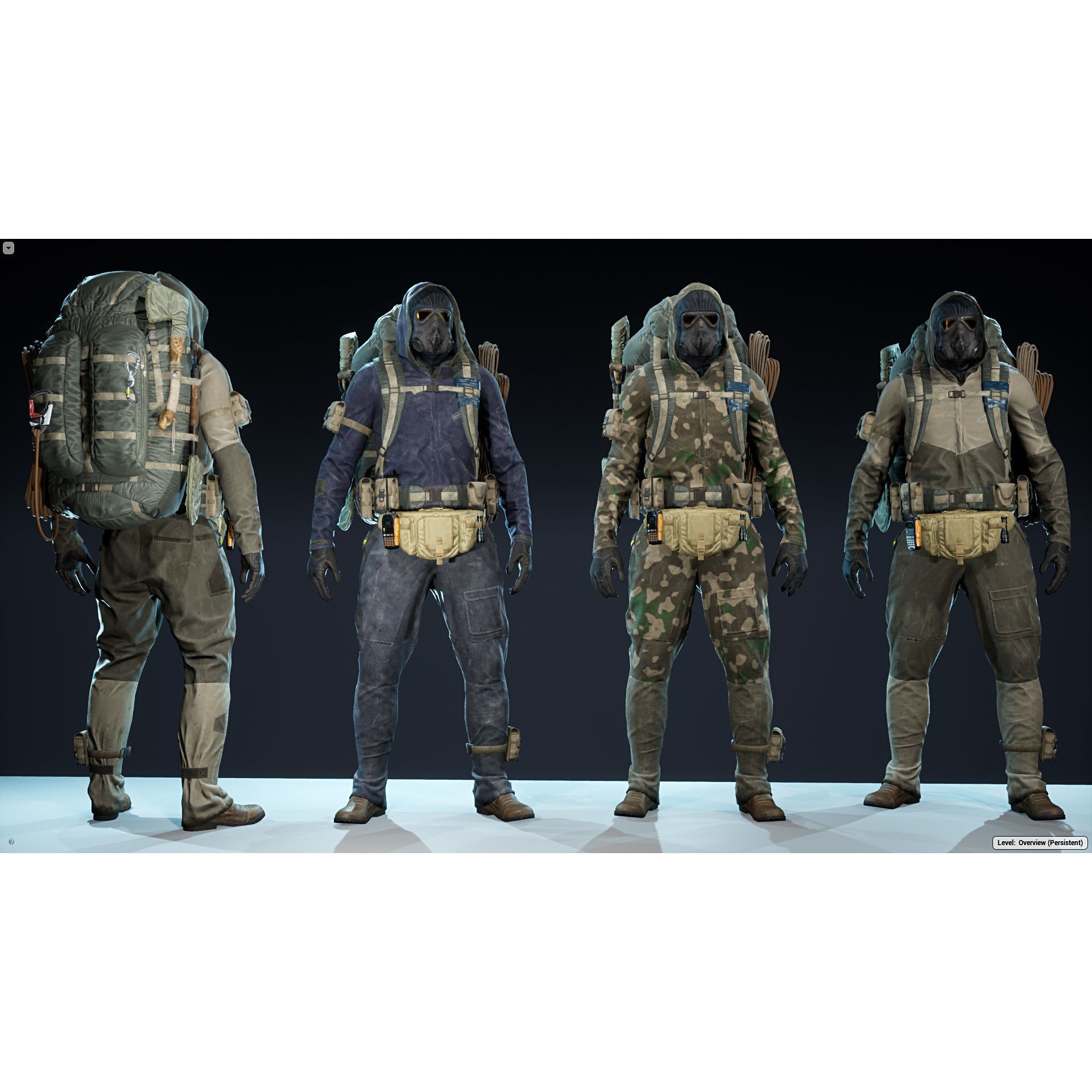 Post Apocalyptic Survivor - Low-Poly Game-Ready 3D Model - View 3