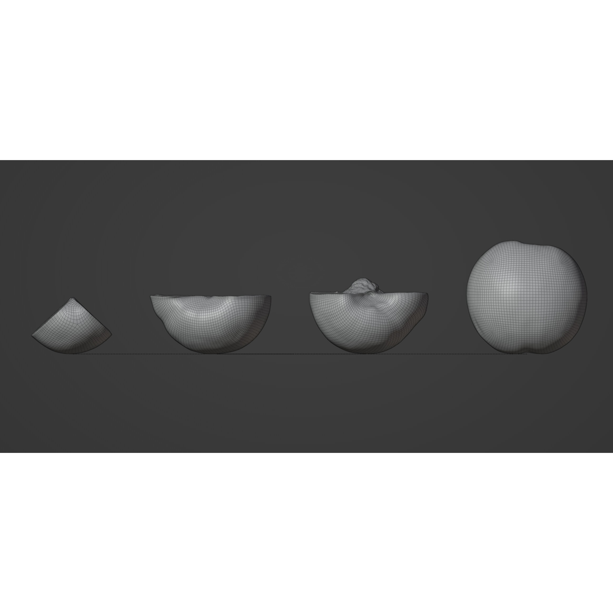 Peaches Set 02 - Low-Poly Game-Ready 3D Model - View 10