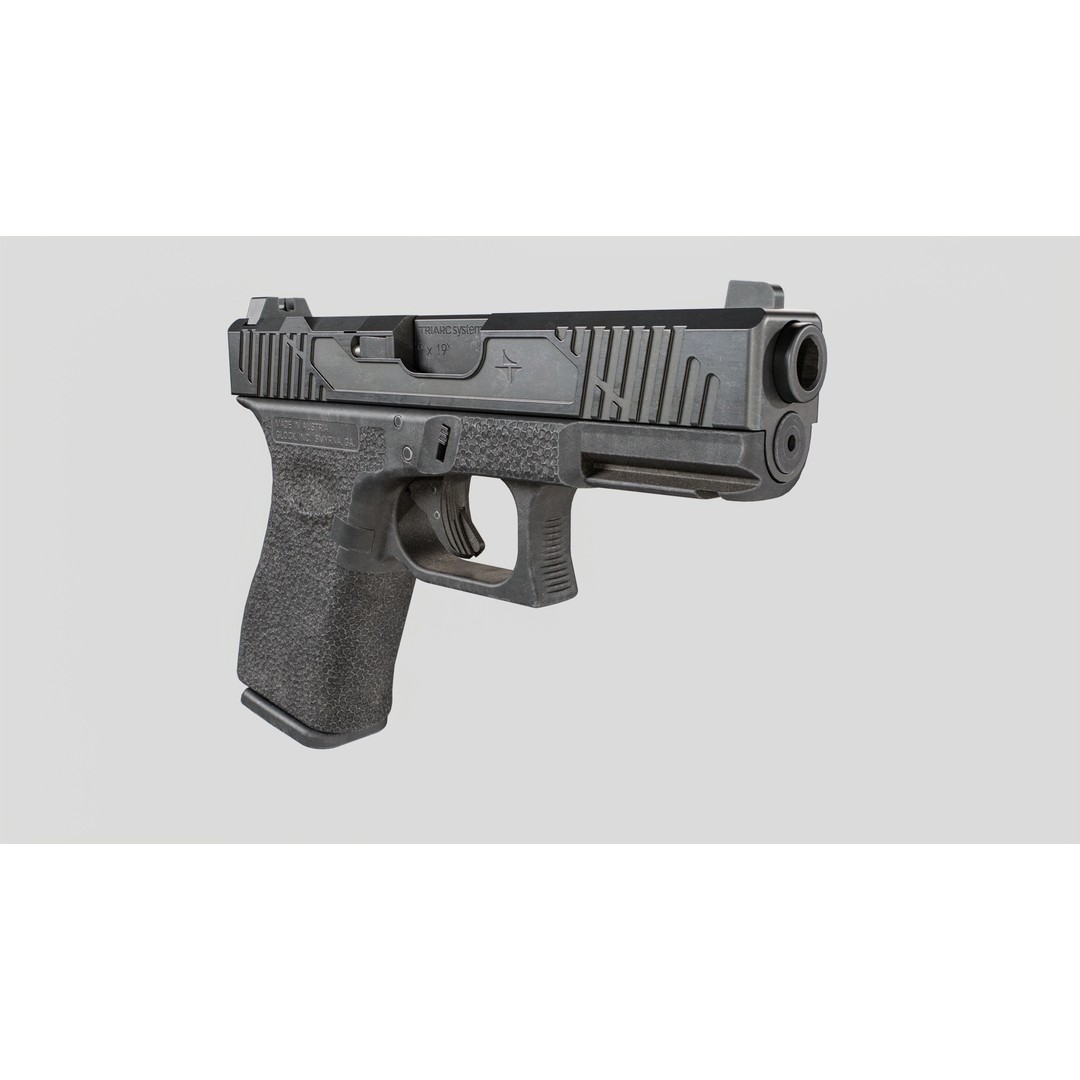 TRIARC Systems Glock 19 3D Model – Low Poly Game Ready Pistol, FBX - View 14
