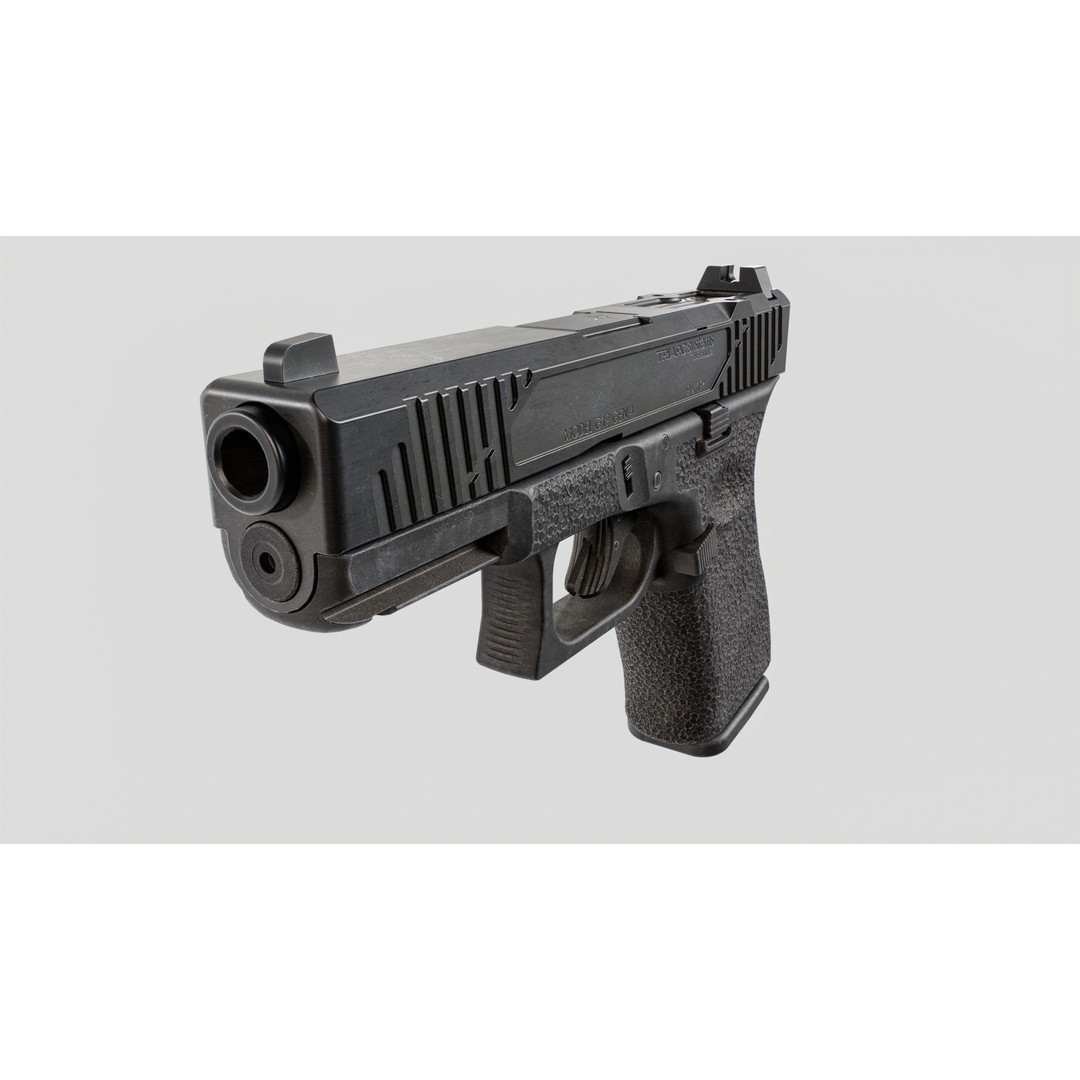 TRIARC Systems Glock 19 3D Model – Low Poly Game Ready Pistol, FBX - View 16