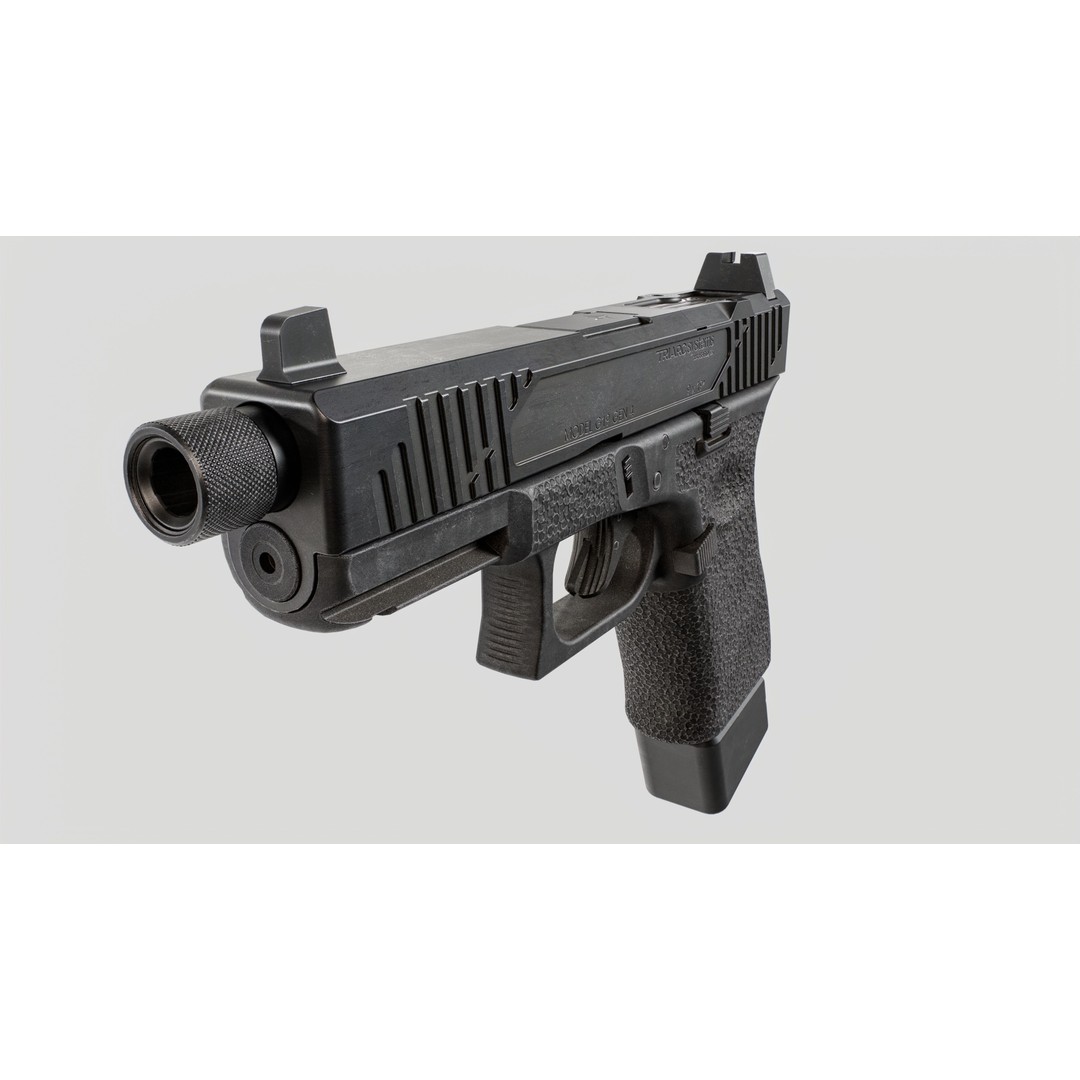 TRIARC Systems Glock 19 3D Model – Low Poly Game Ready Pistol, FBX - View 17