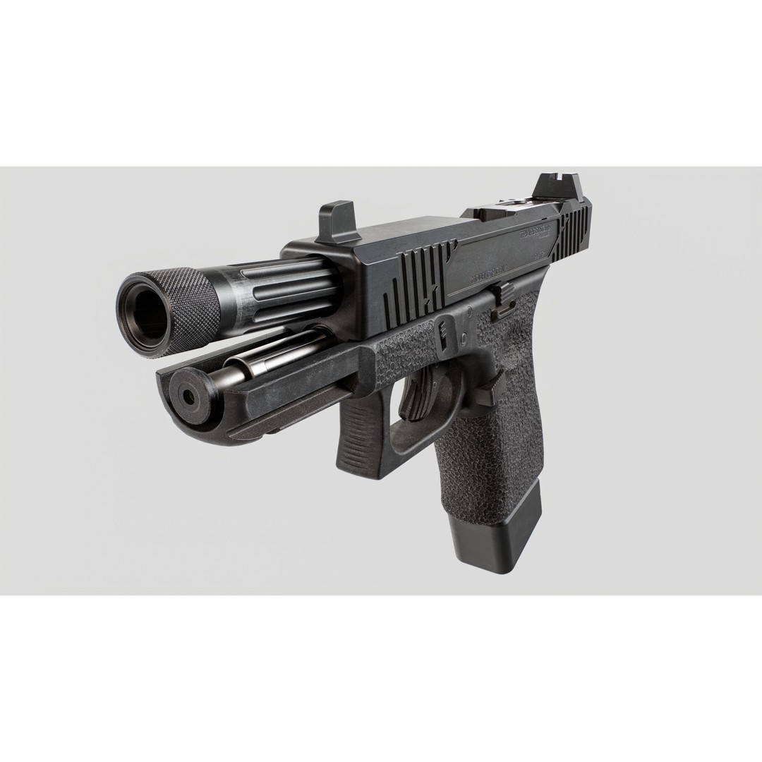 TRIARC Systems Glock 19 3D Model – Low Poly Game Ready Pistol, FBX - View 19