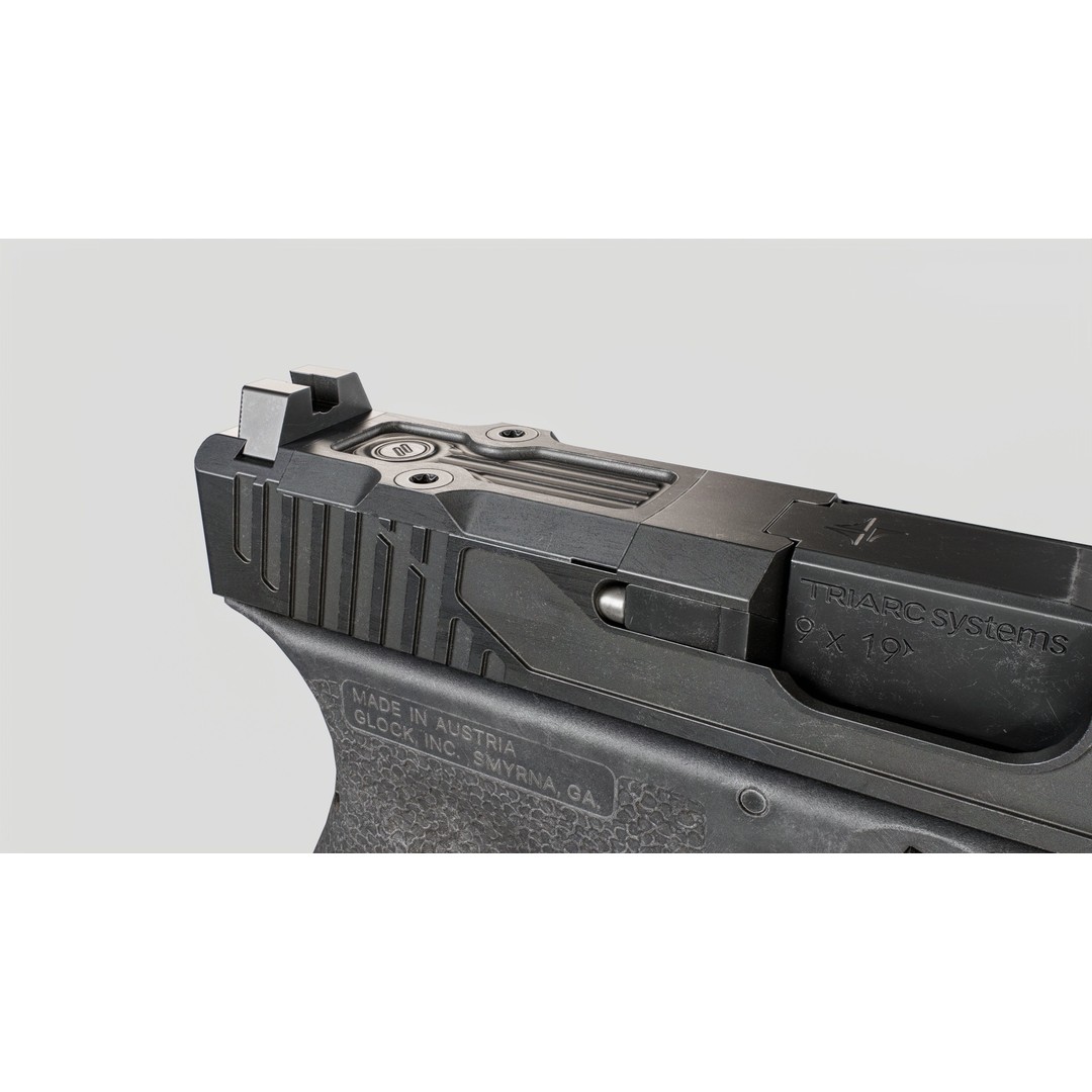 TRIARC Systems Glock 19 3D Model – Low Poly Game Ready Pistol, FBX - View 20