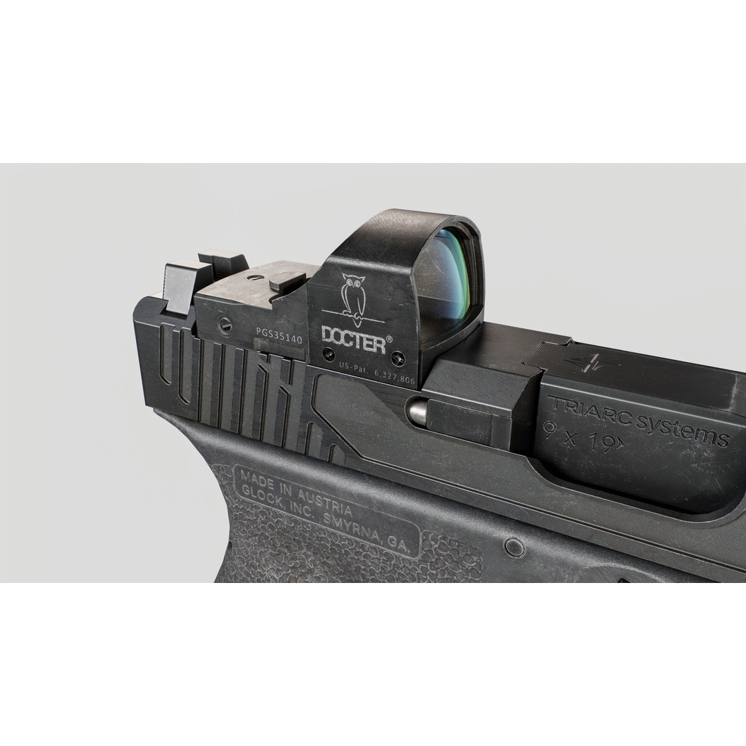 TRIARC Systems Glock 19 3D Model – Low Poly Game Ready Pistol, FBX - View 22
