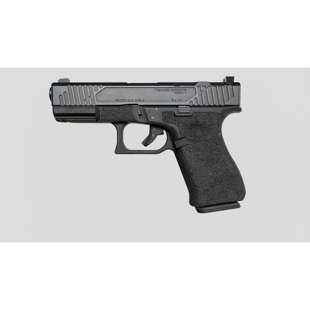 TRIARC Systems Glock 19 3D Model – Low Poly Game Ready Pistol, FBX - View 4