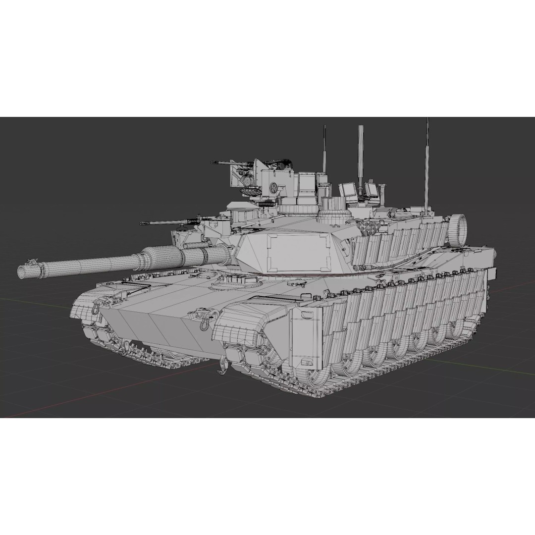 M1A2 SEP 2 Abrams Tank 3D Model – High Poly PBR Asset, Blender, FBX