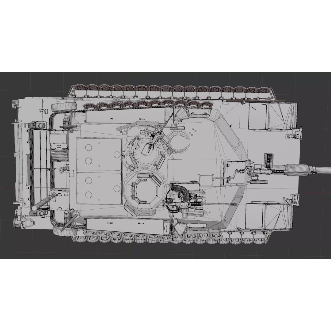 M1A2 SEP 2 Abrams Tank 3D Model – High Poly PBR Asset, Blender, FBX - View 20