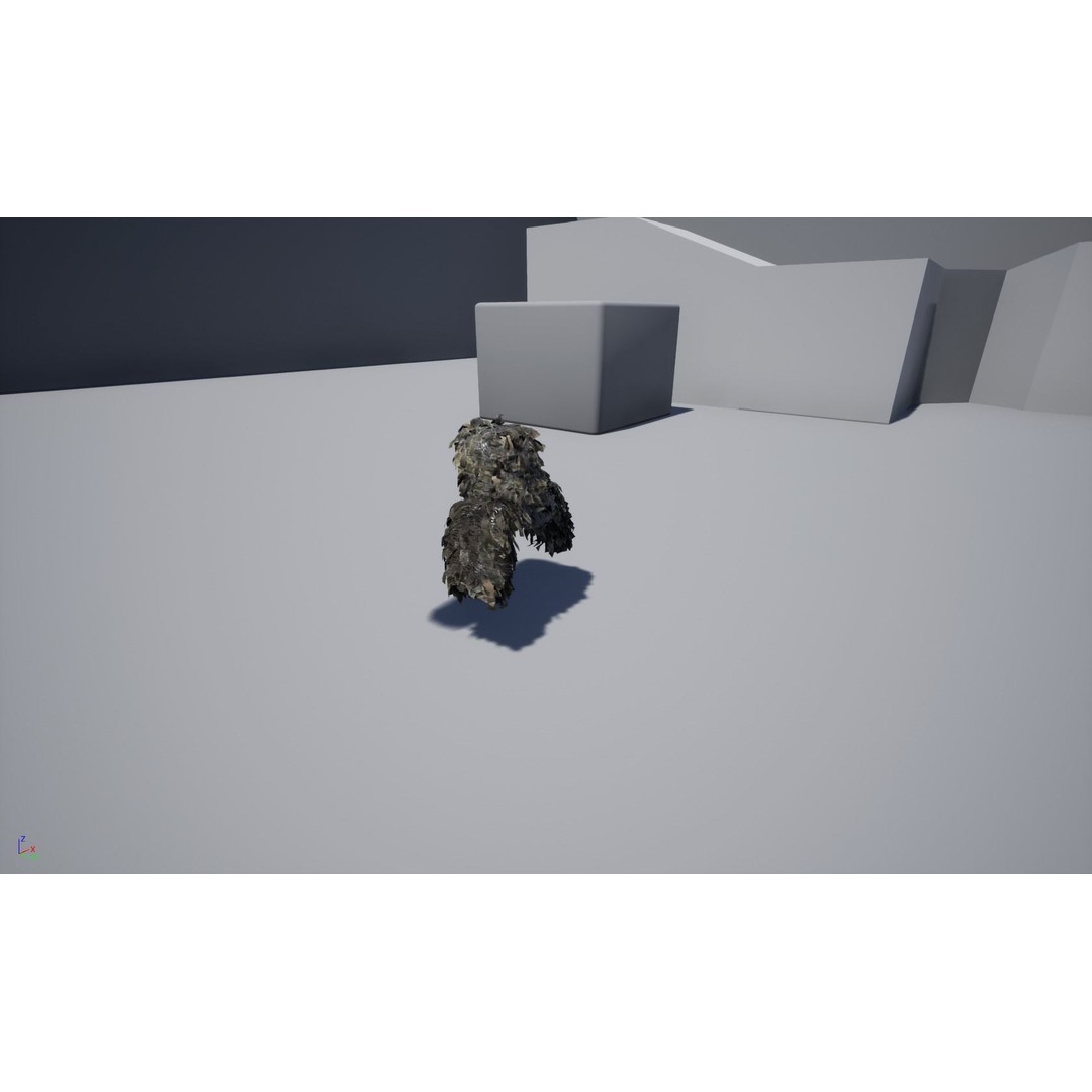 Viper 2 Ghillie Hood 3D Model – Low Poly Tactical Asset, FBX, OBJ - View 15