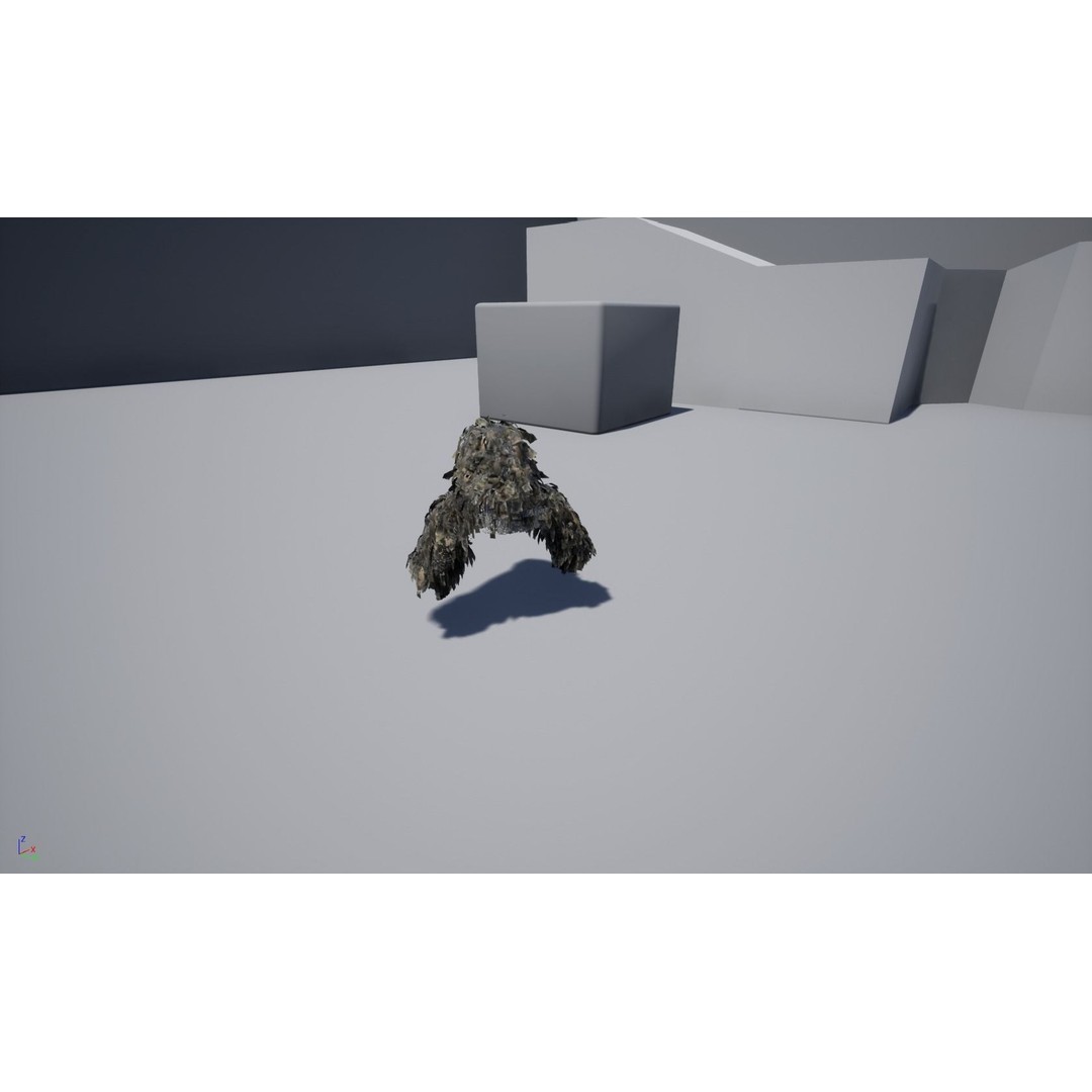 Viper 2 Ghillie Hood 3D Model – Low Poly Tactical Asset, FBX, OBJ - View 16