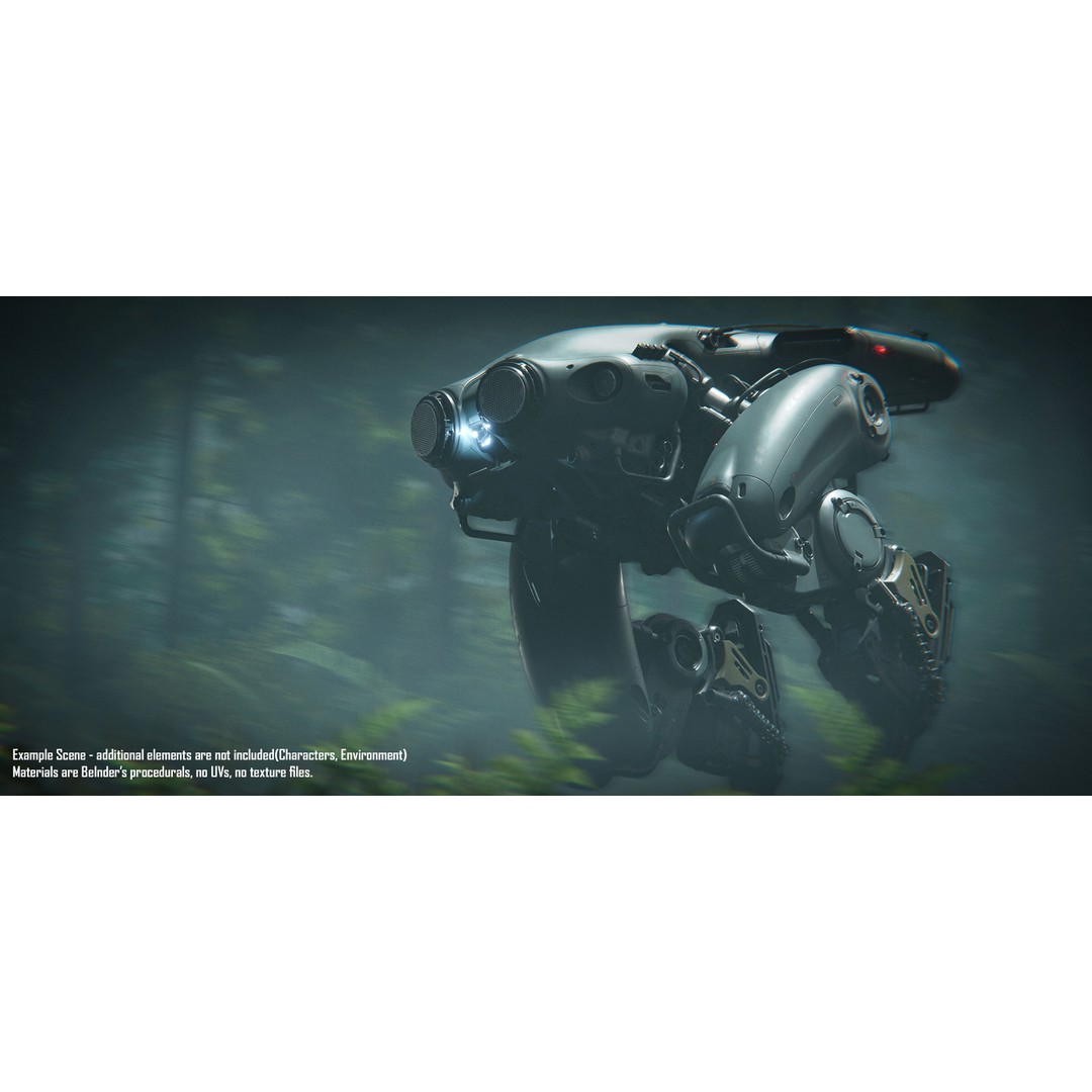 Stalker Mech 3D Model – High Poly Military Robot, Blender - View 9