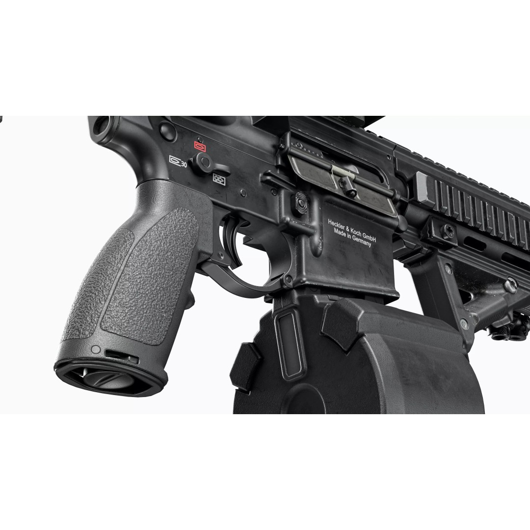 HK416 3D Model – Low Poly Game Ready Tactical Rifle with PBR Textures - View 18