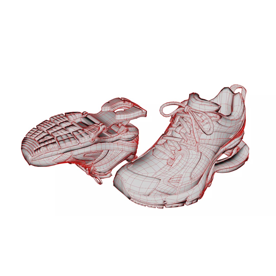 Balenciaga Xpander 3D Model – Low Poly Sneaker Asset, FBX, PBR - View 10
