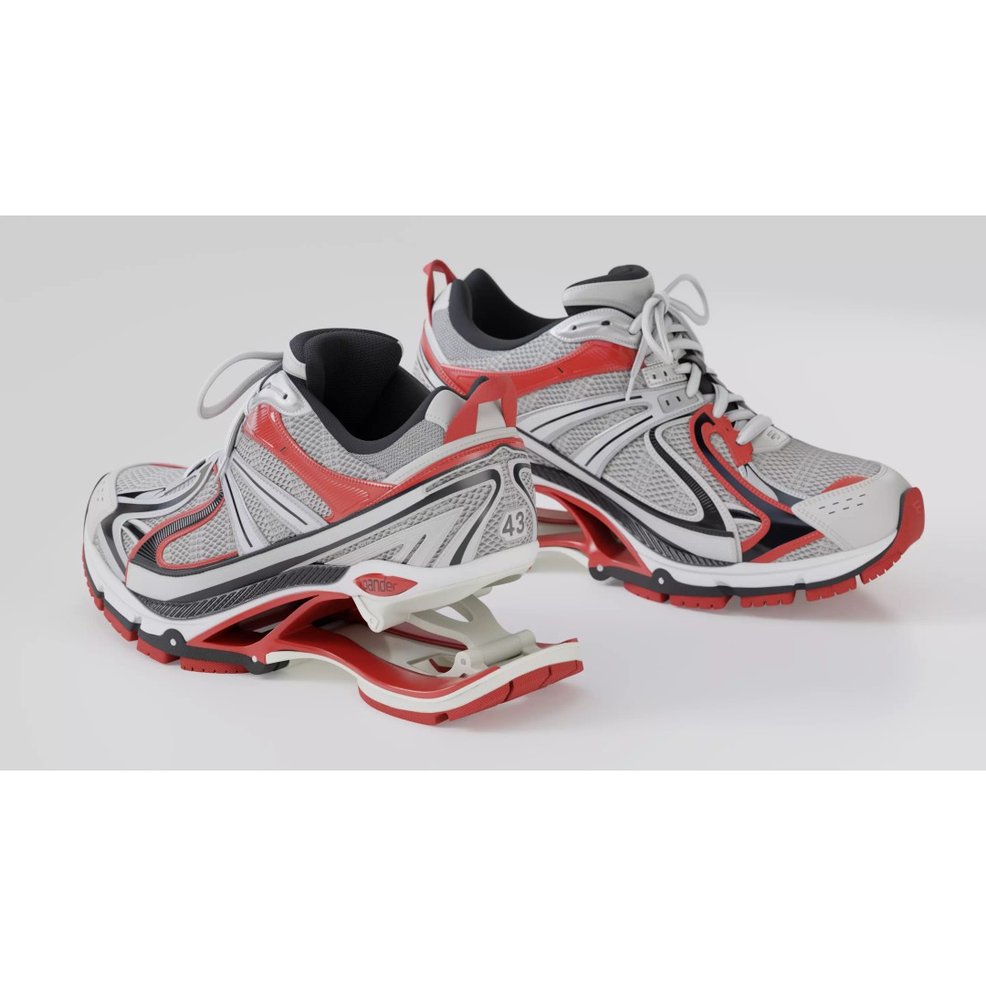 Balenciaga Xpander 3D Model – Low Poly Sneaker Asset, FBX, PBR - View 17