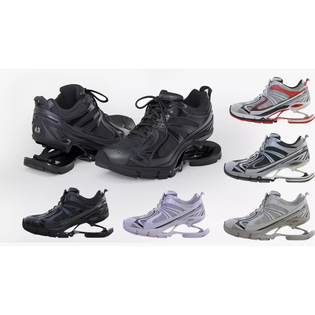 Balenciaga Xpander 3D Model – Low Poly Sneaker Asset, FBX, PBR - View 2