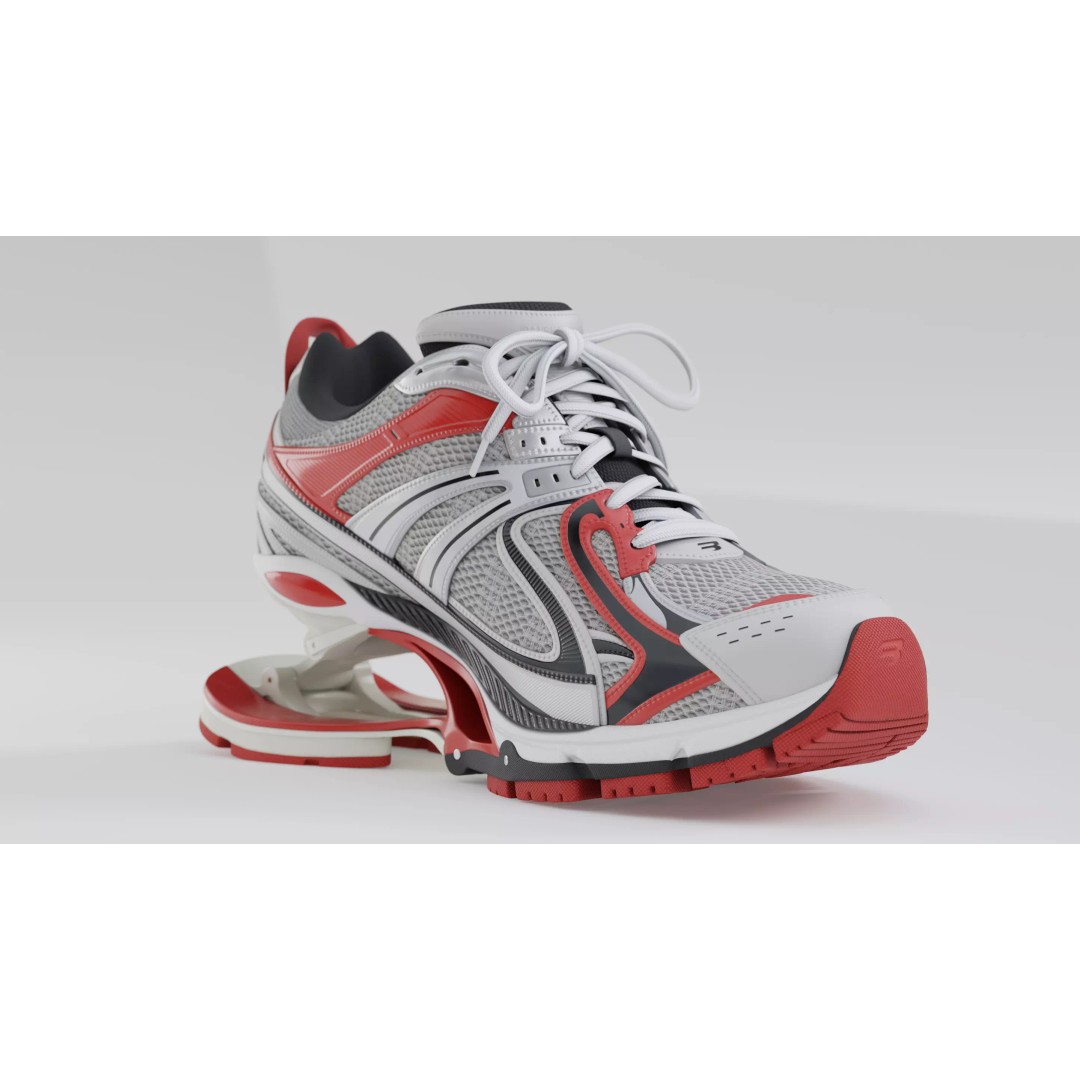 Balenciaga Xpander 3D Model – Low Poly Sneaker Asset, FBX, PBR - View 30