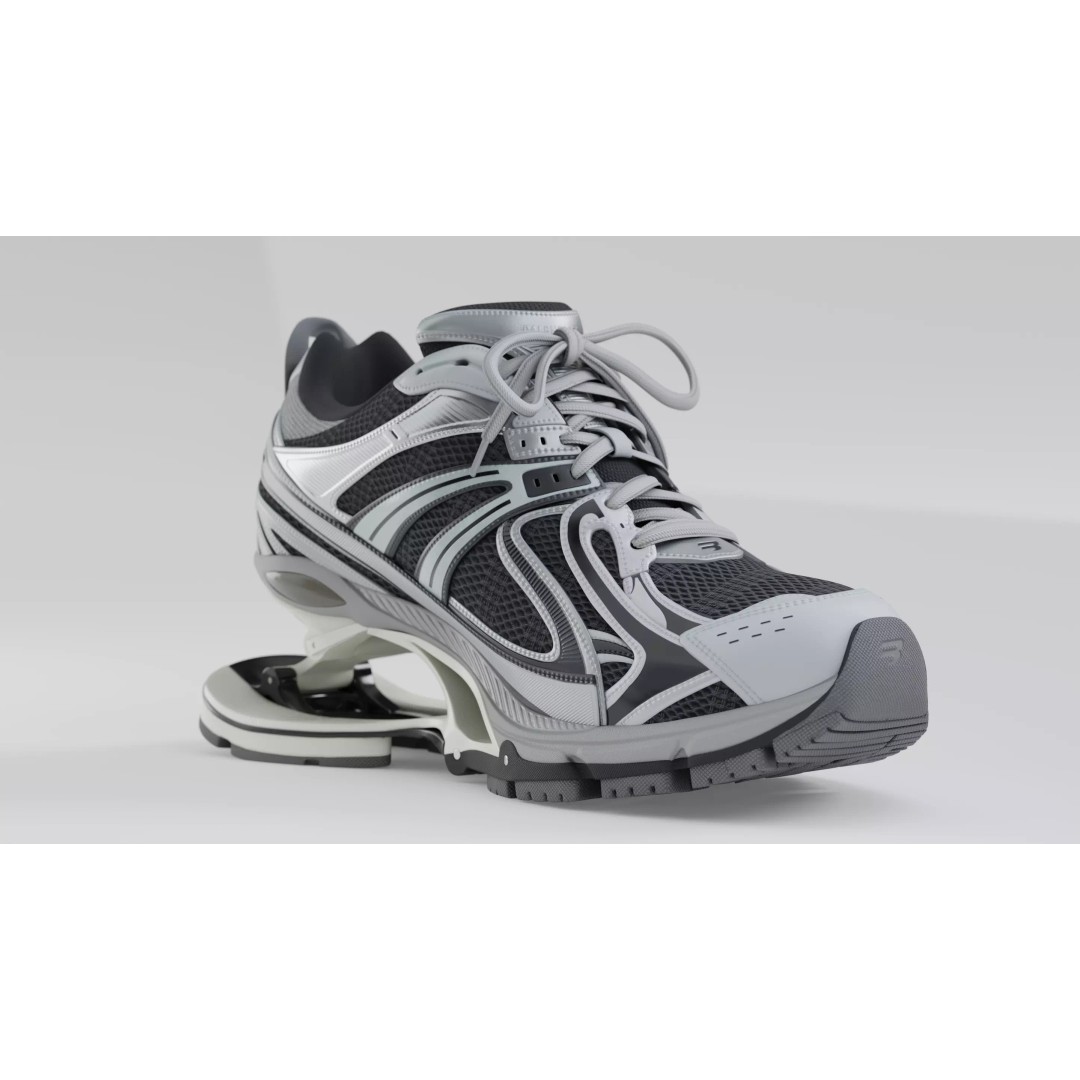 Balenciaga Xpander 3D Model – Low Poly Sneaker Asset, FBX, PBR - View 32
