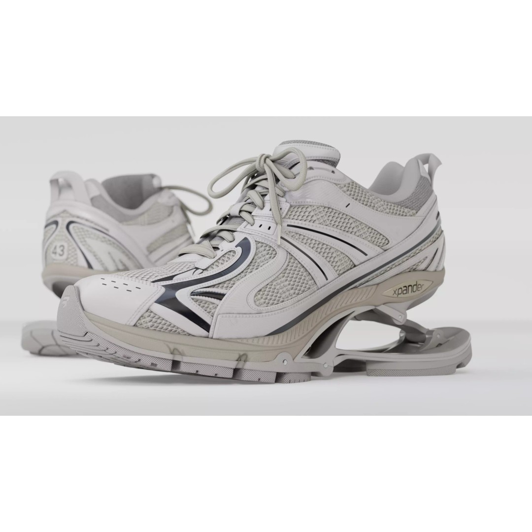 Balenciaga Xpander 3D Model – Low Poly Sneaker Asset, FBX, PBR - View 44