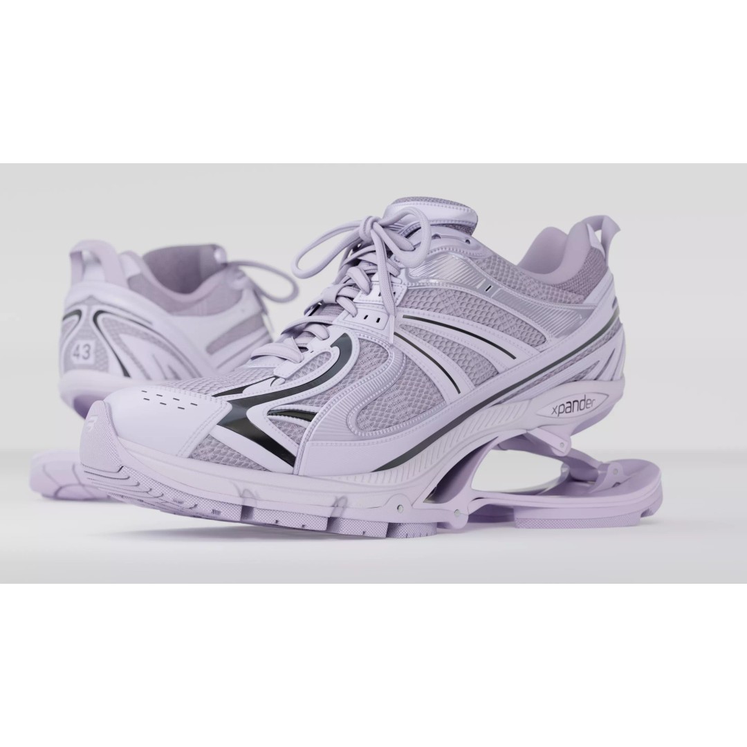 Balenciaga Xpander 3D Model – Low Poly Sneaker Asset, FBX, PBR - View 45