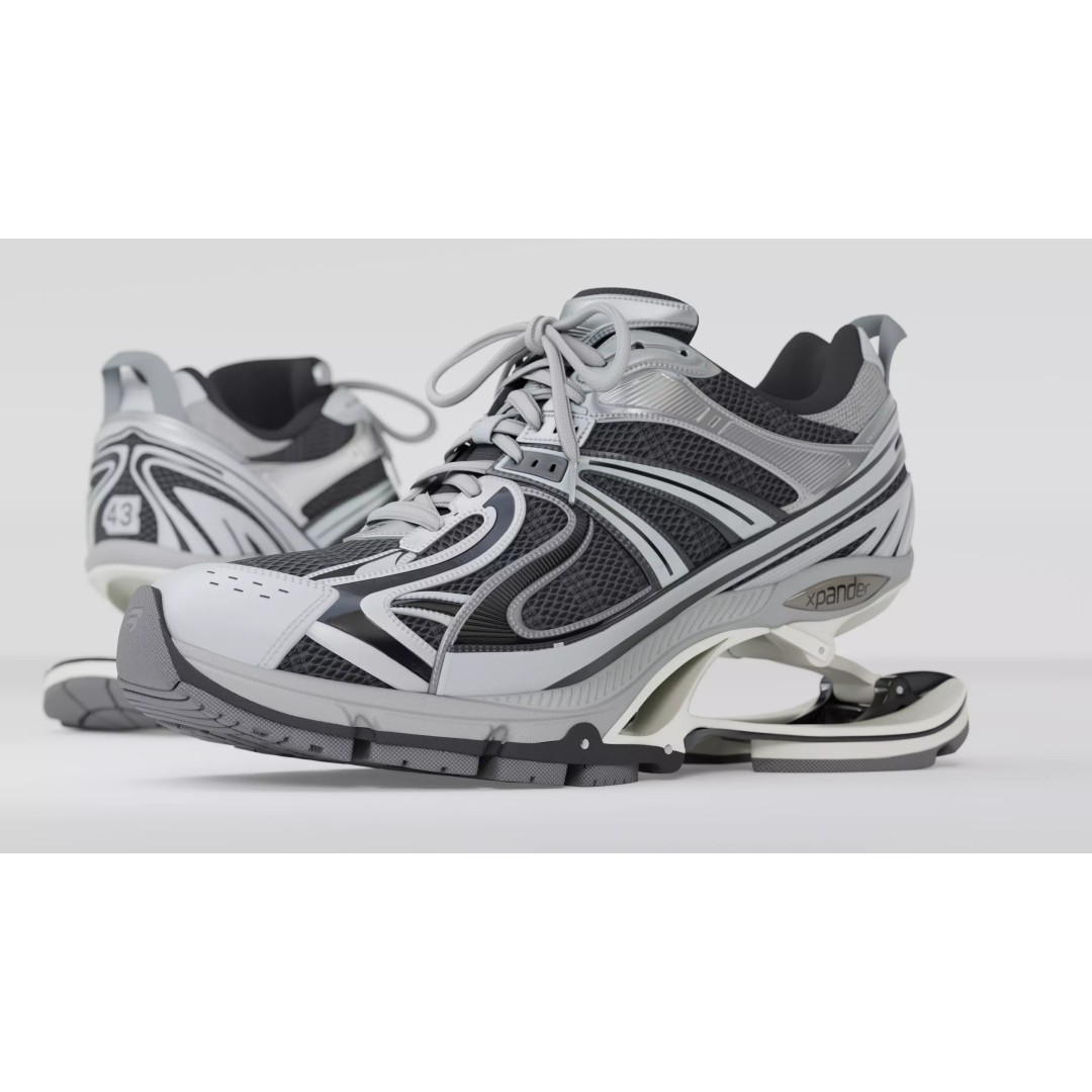 Balenciaga Xpander 3D Model – Low Poly Sneaker Asset, FBX, PBR - View 46