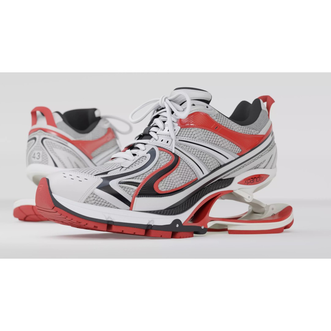 Balenciaga Xpander 3D Model – Low Poly Sneaker Asset, FBX, PBR - View 47