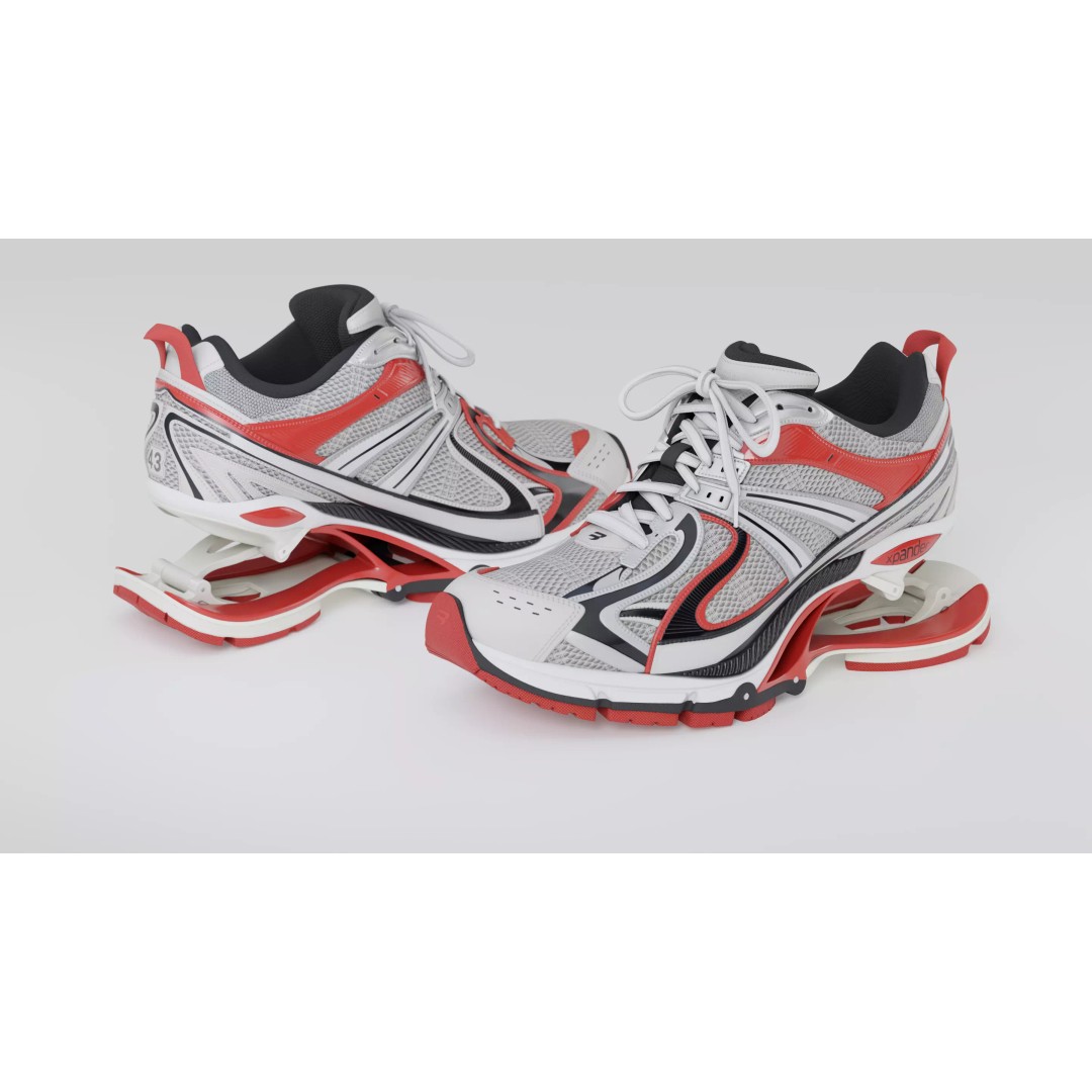 Balenciaga Xpander 3D Model – Low Poly Sneaker Asset, FBX, PBR - View 7