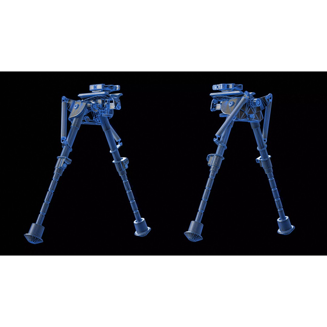 Harris BRM 6-9 Bipod 3D Model – Low Poly Game Asset, FBX, PBR - View 18