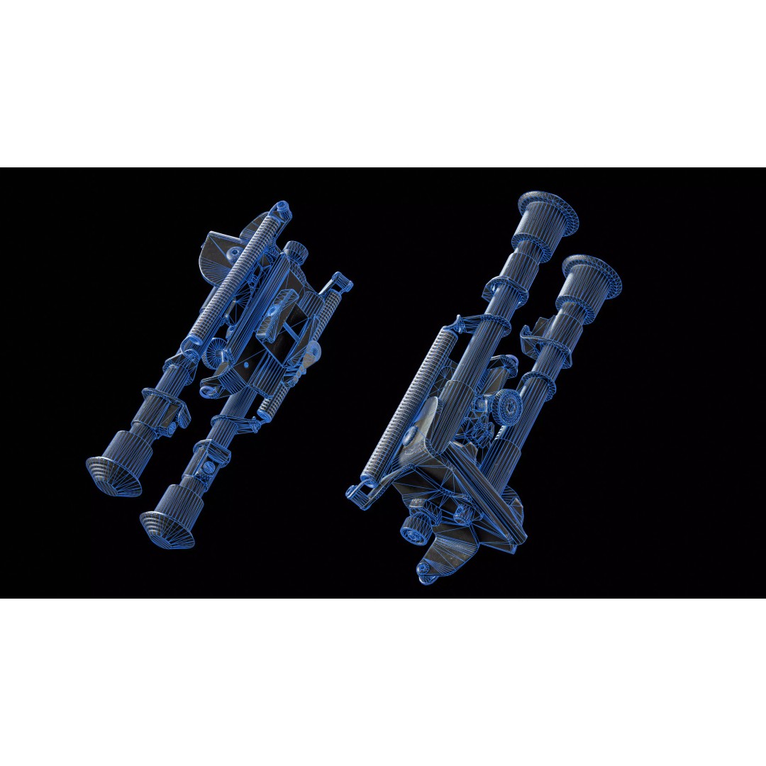 Harris BRM 6-9 Bipod 3D Model – Low Poly Game Asset, FBX, PBR - View 19