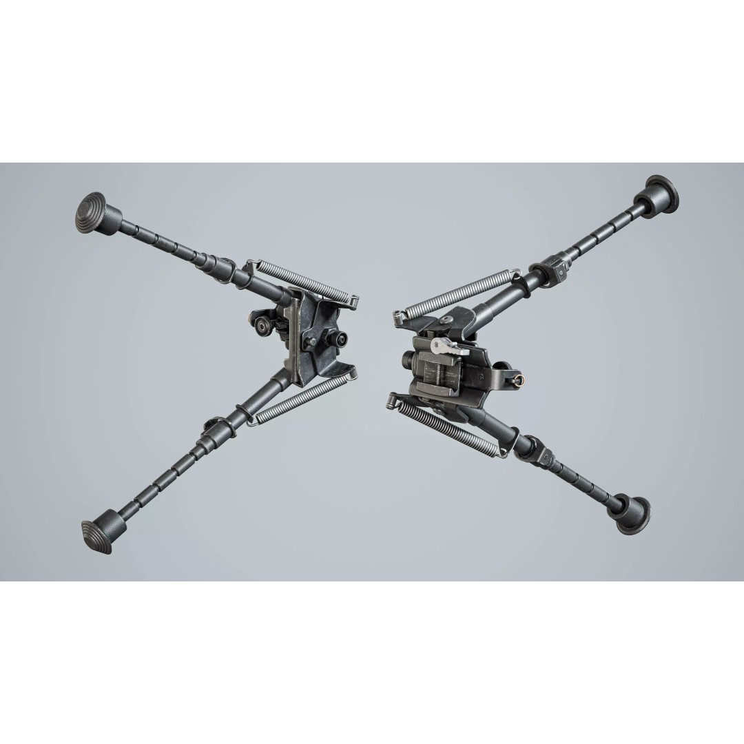 Harris BRM 6-9 Bipod 3D Model – Low Poly Game Asset, FBX, PBR - View 4