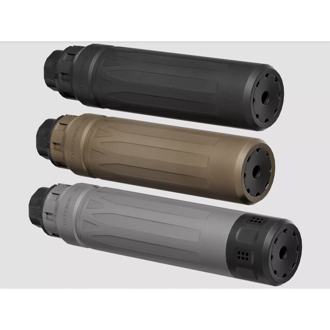 DeadAir Nomad Ti XC Suppressor 3D Model – Low Poly PBR Game Asset, FBX - View 2