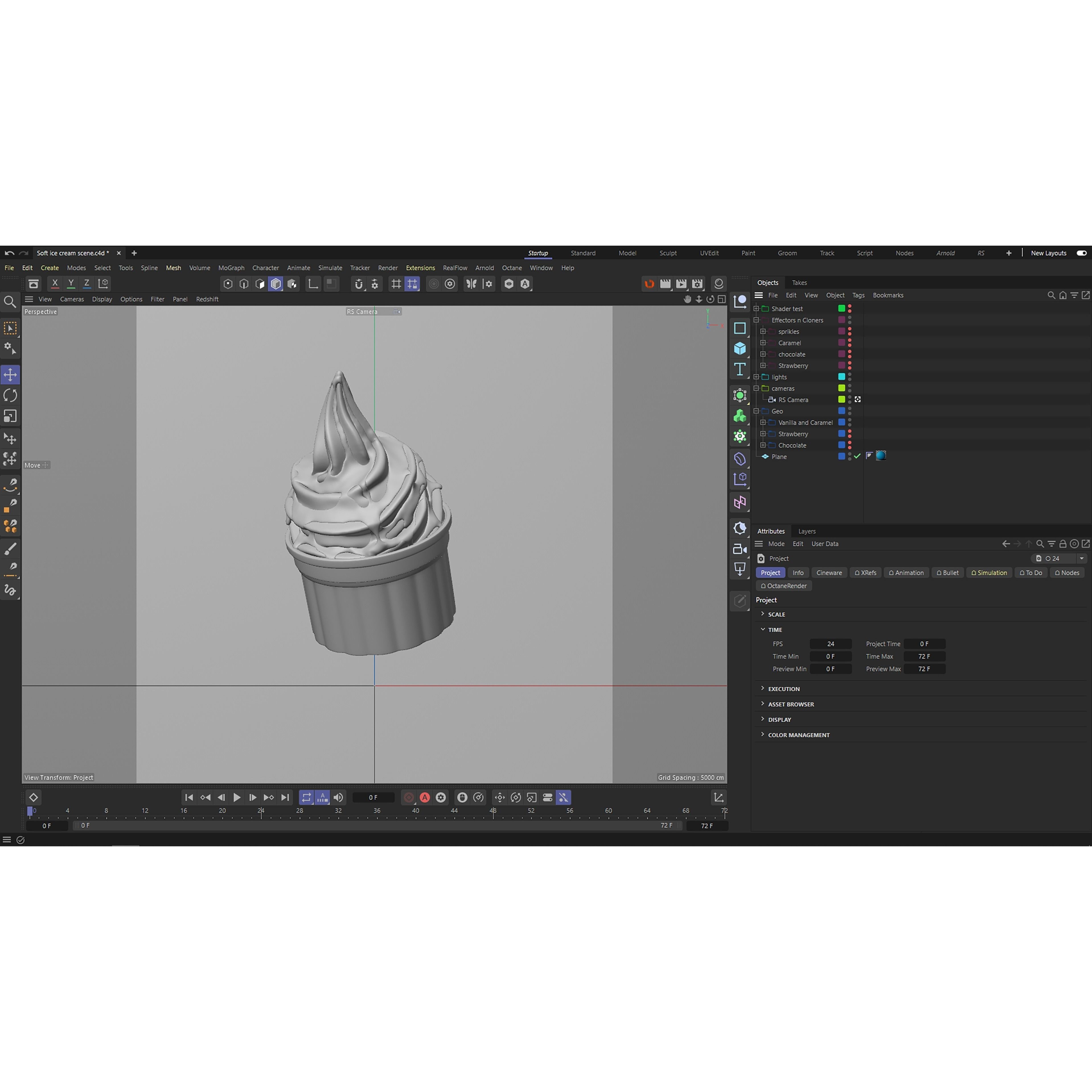 Soft Ice Creams - Realistic Scene Setup 3D Model