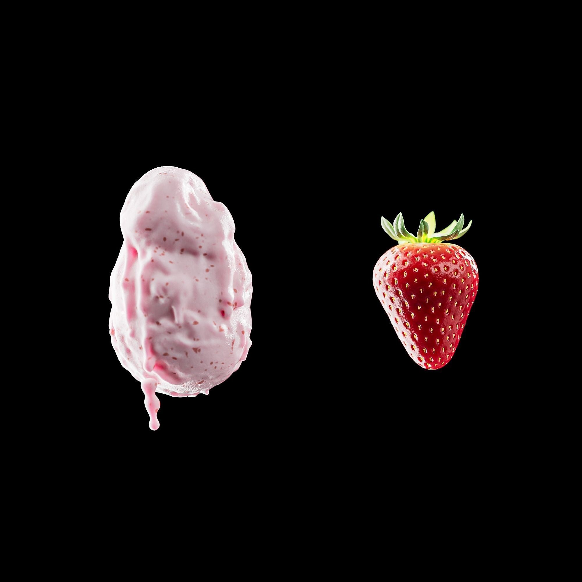 Soft Ice Creams - Realistic Scene Setup 3D Model - View 13