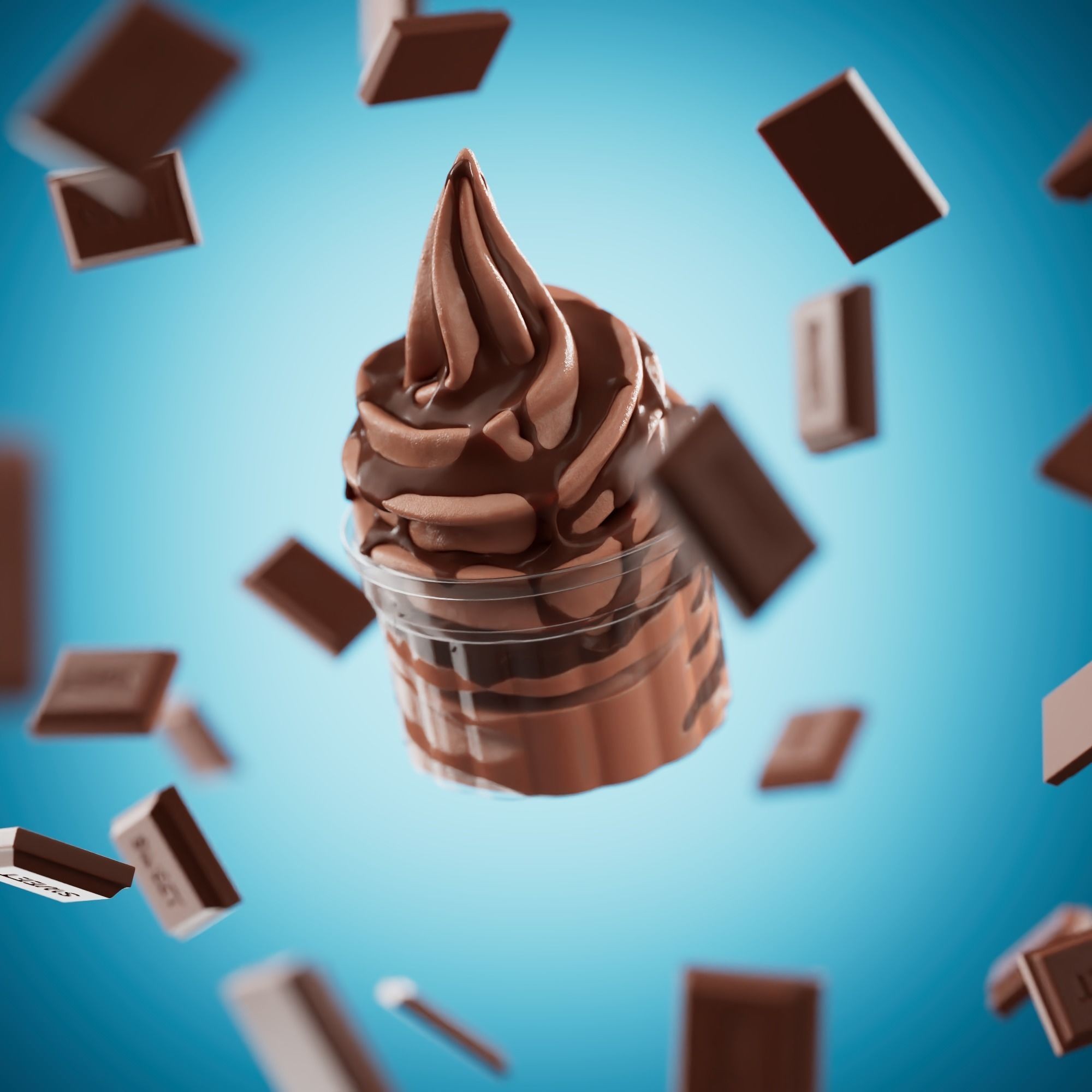 Soft Ice Creams - Realistic Scene Setup 3D Model - View 16