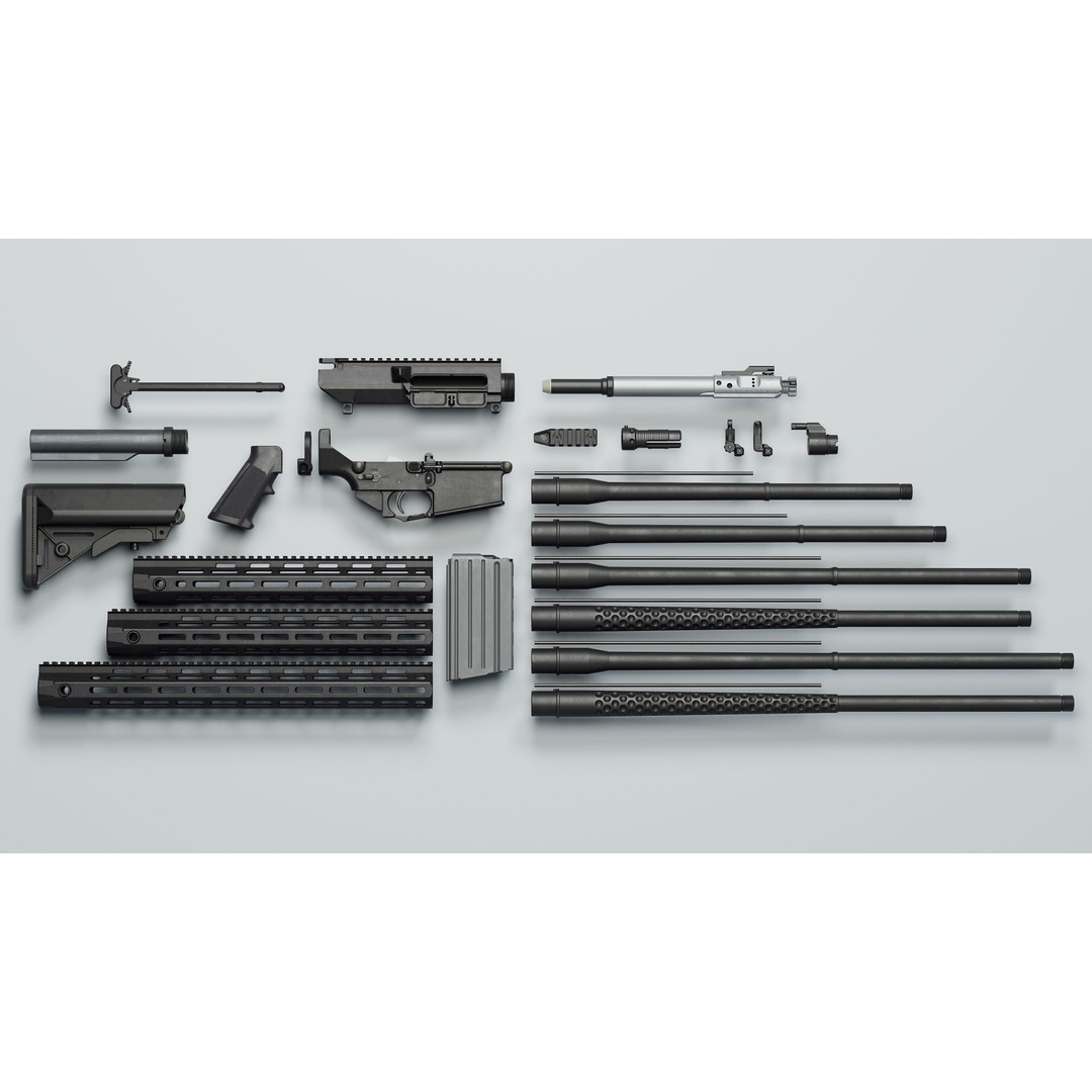 SR-25 3D Model – Low Poly Game Ready Rifle, FBX, OBJ, Blender - View 10
