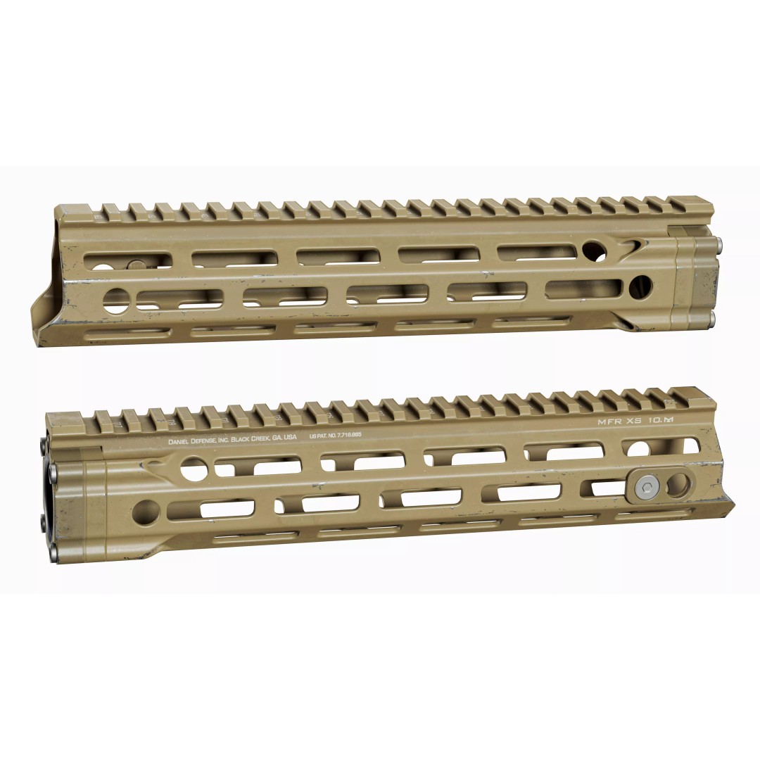 AR 15 Tactical Handguards 3D Model – Low Poly Game-Ready PBR Asset - View 10