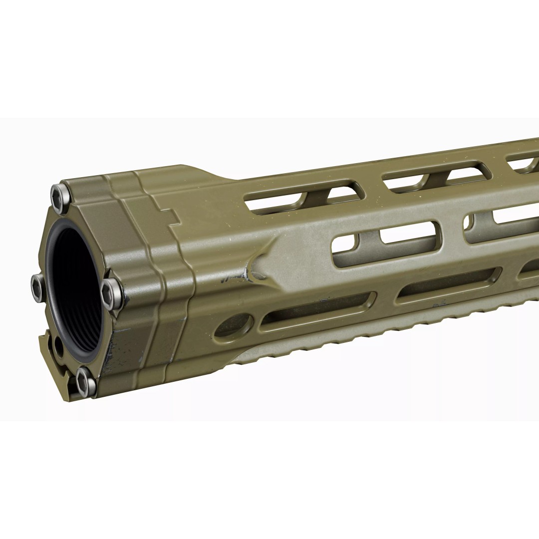 AR 15 Tactical Handguards 3D Model – Low Poly Game-Ready PBR Asset - View 13