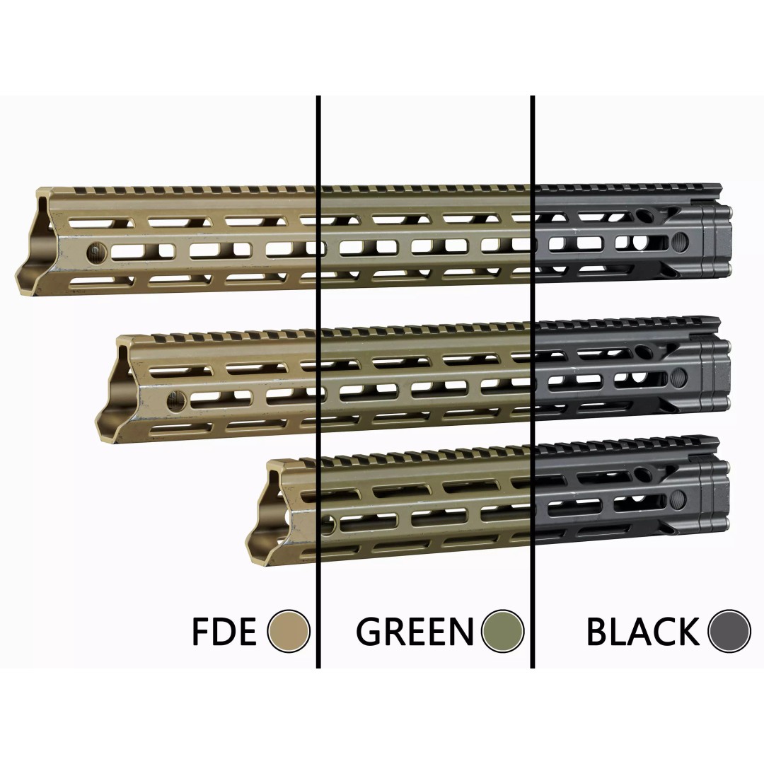 AR 15 Tactical Handguards 3D Model – Low Poly Game-Ready PBR Asset - View 2