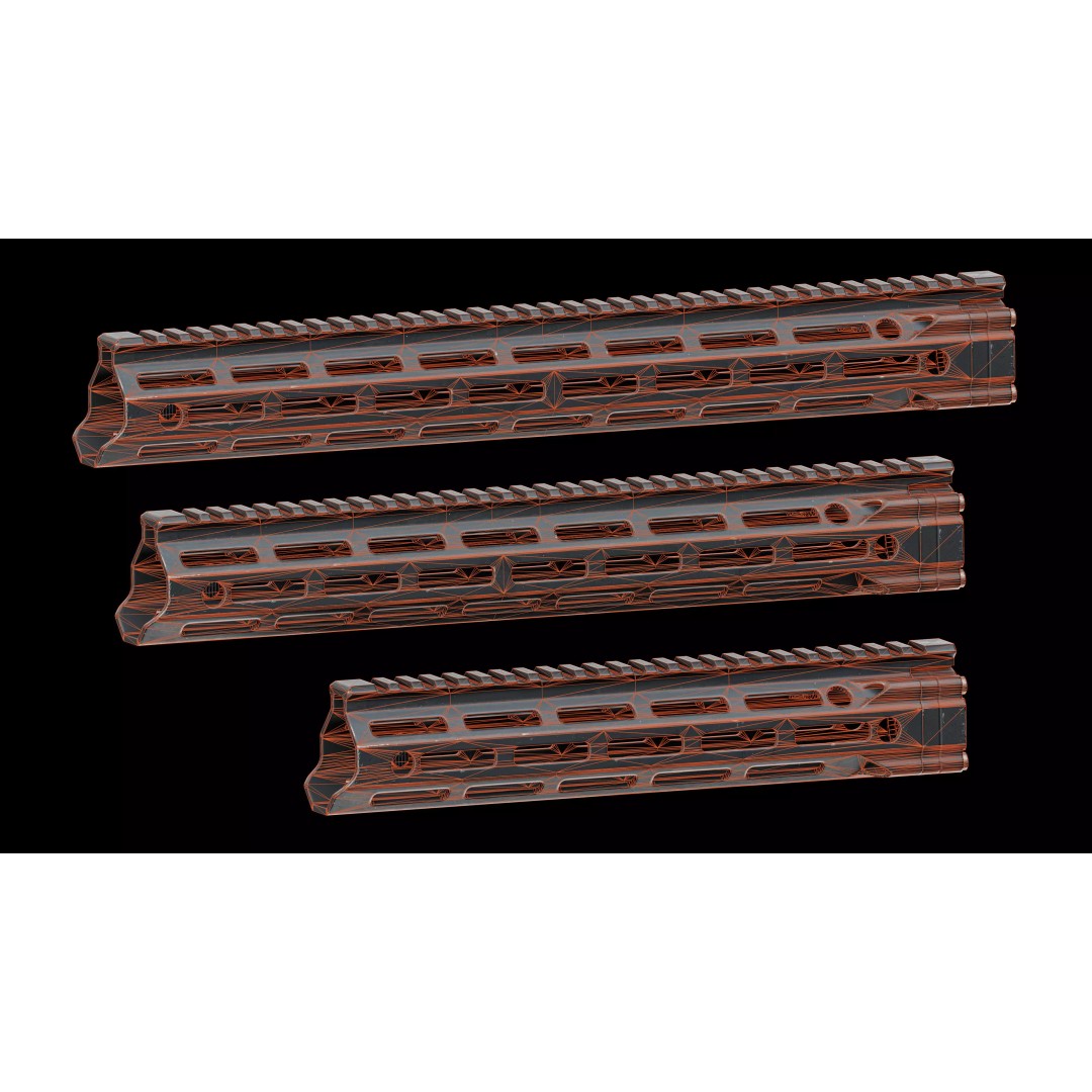 AR 15 Tactical Handguards 3D Model – Low Poly Game-Ready PBR Asset - View 20