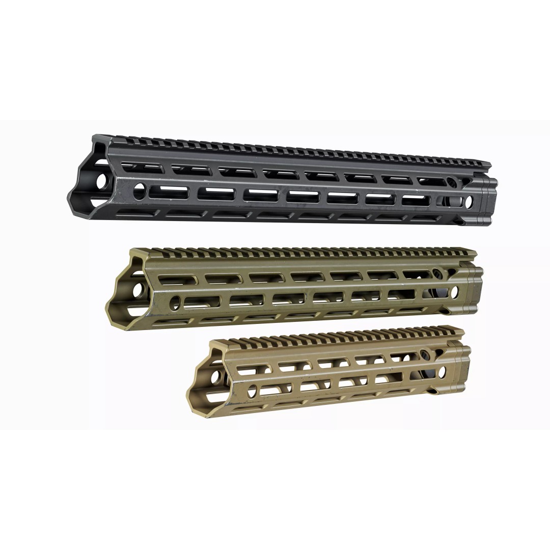 AR 15 Tactical Handguards 3D Model – Low Poly Game-Ready PBR Asset - View 3