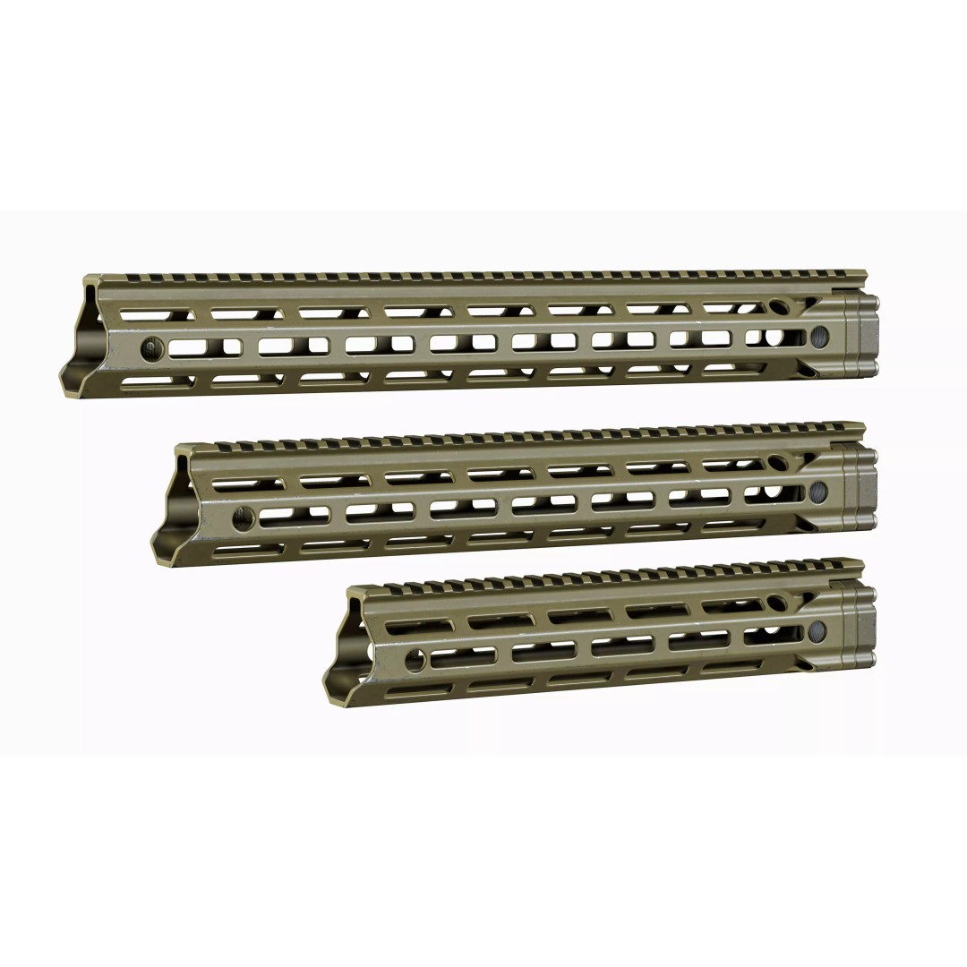 AR 15 Tactical Handguards 3D Model – Low Poly Game-Ready PBR Asset - View 6