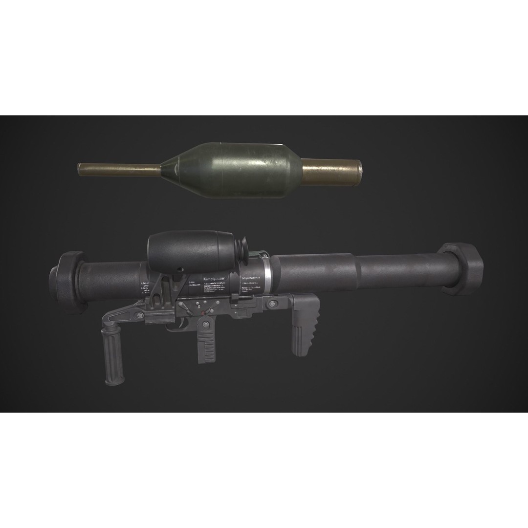 Panzerfaust-3 3D Model – Low Poly Game-Ready Asset, FBX - View 3