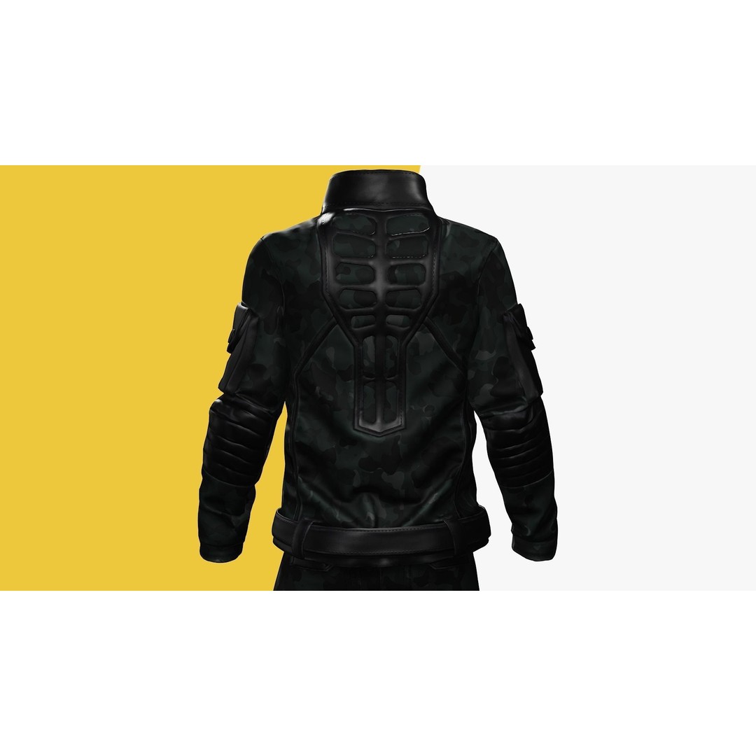Rigged Outfit 3D Model – Low Poly Game Asset, FBX, PBR Textures - View 11