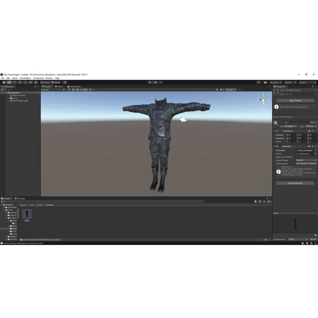 Rigged Outfit 3D Model – Low Poly Game Asset, FBX, PBR Textures - View 22