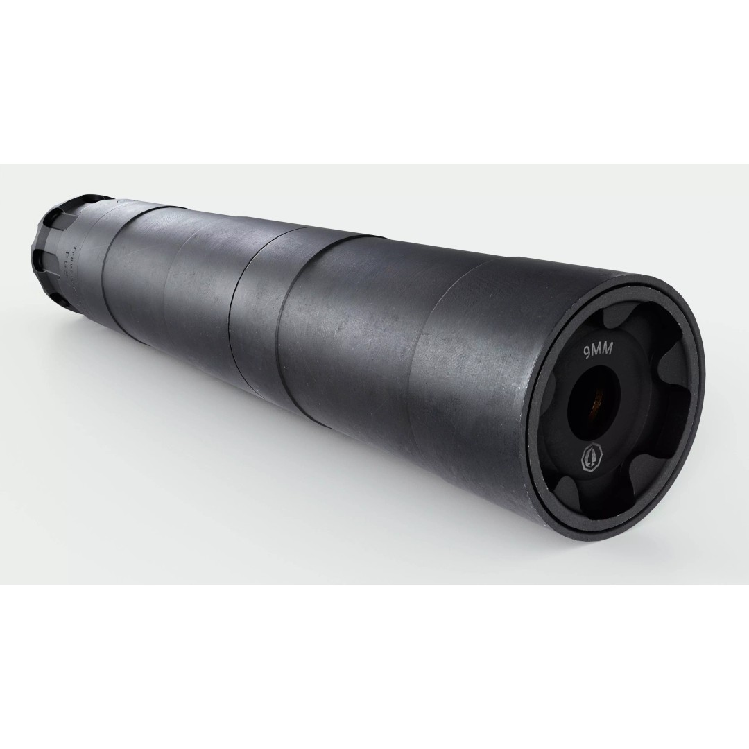 Rugged Suppressors Obsidian 9mm Handgun Suppressor 3D Model – Low Poly Game Asset, FBX - View 10