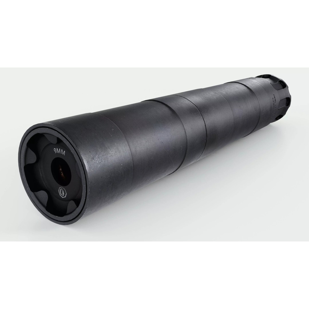 Rugged Suppressors Obsidian 9mm Handgun Suppressor 3D Model – Low Poly Game Asset, FBX - View 12