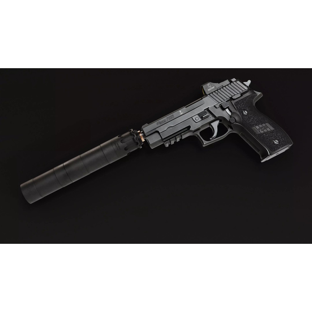 Rugged Suppressors Obsidian 9mm Handgun Suppressor 3D Model – Low Poly Game Asset, FBX - View 6