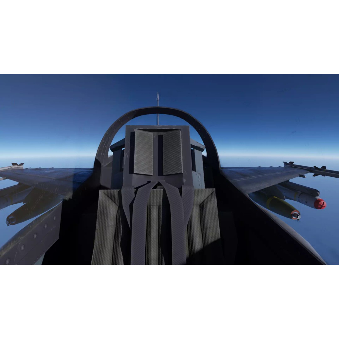F-16C Fighting Falcon 3D Model – Low Poly Game Ready Rigged Aircraft - View 12