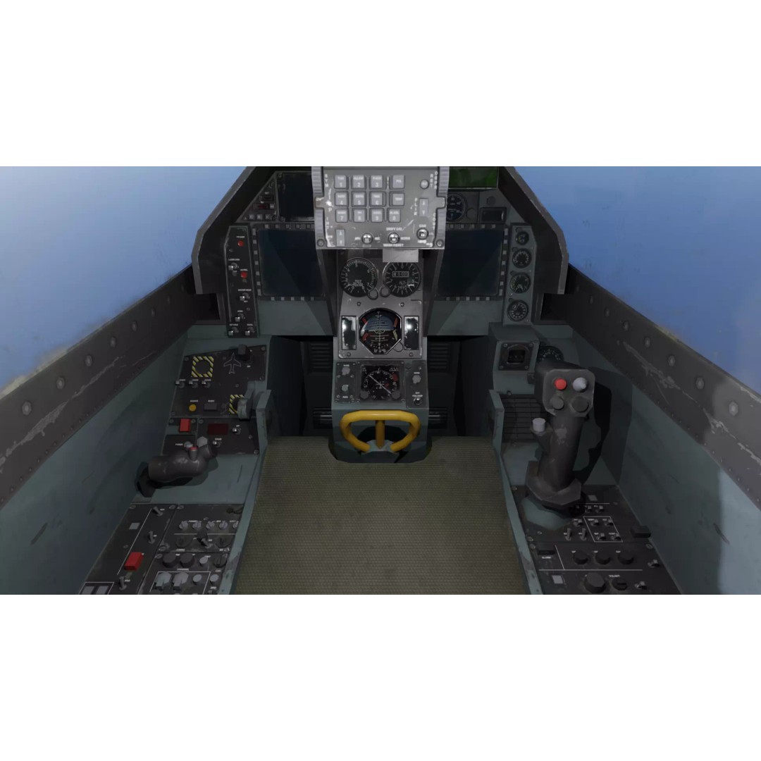 F-16C Fighting Falcon 3D Model – Low Poly Game Ready Rigged Aircraft - View 13