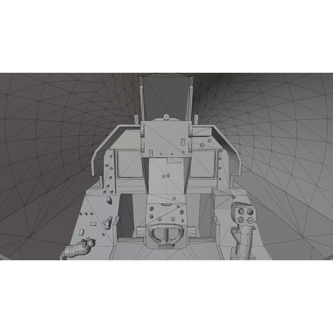 F-16C Fighting Falcon 3D Model – Low Poly Game Ready Rigged Aircraft - View 15