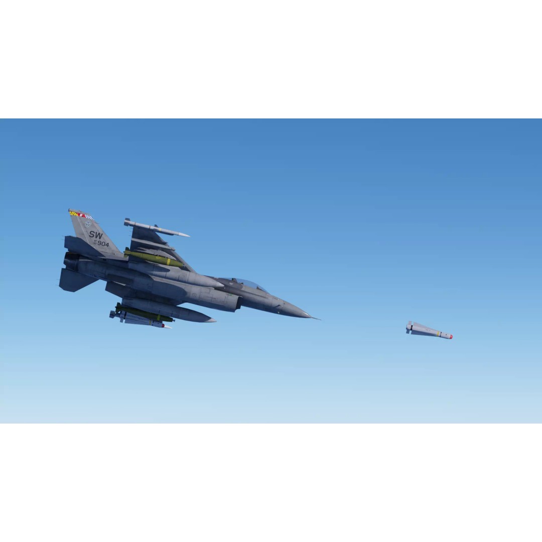F-16C Fighting Falcon 3D Model – Low Poly Game Ready Rigged Aircraft - View 24