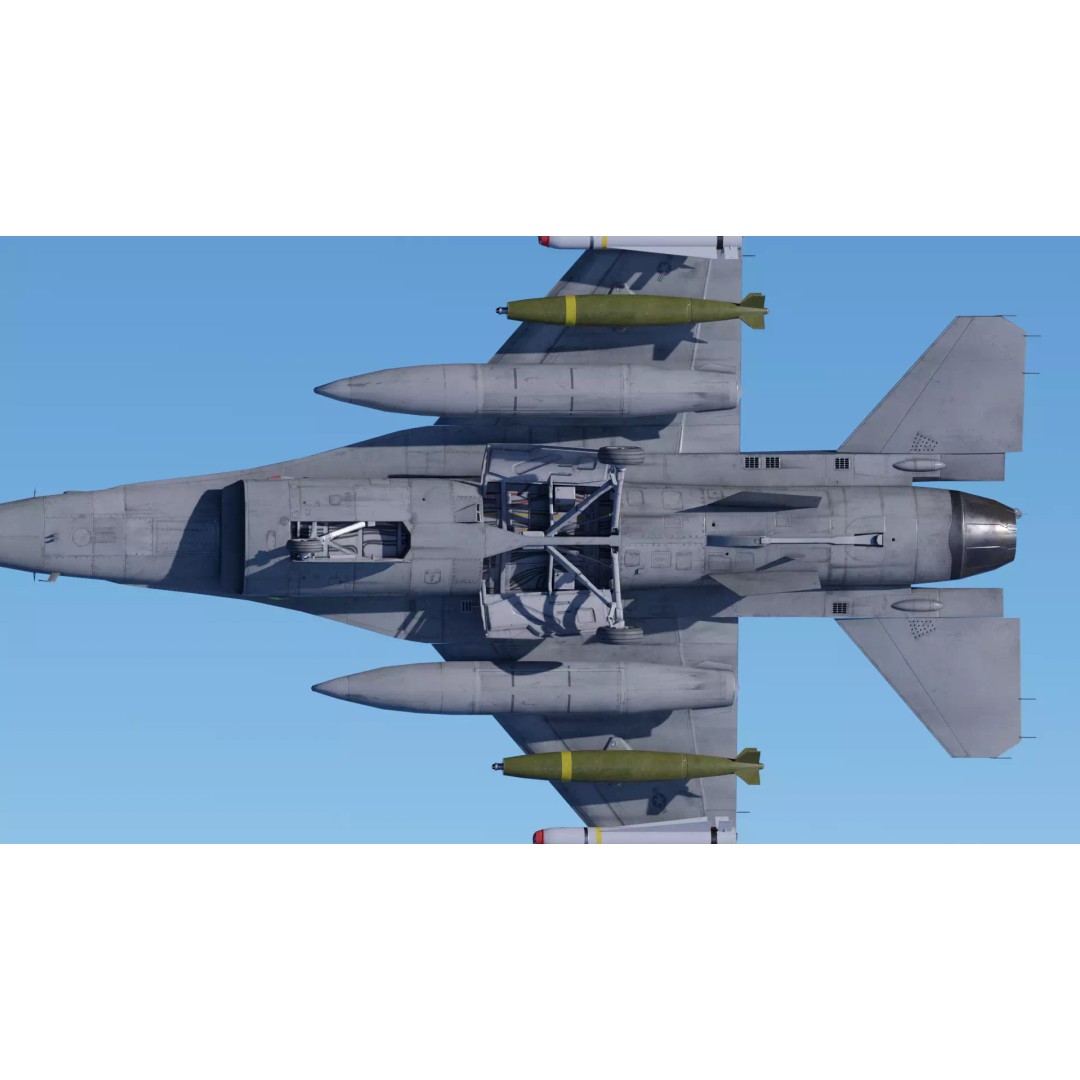 F-16C Fighting Falcon 3D Model – Low Poly Game Ready Rigged Aircraft - View 32